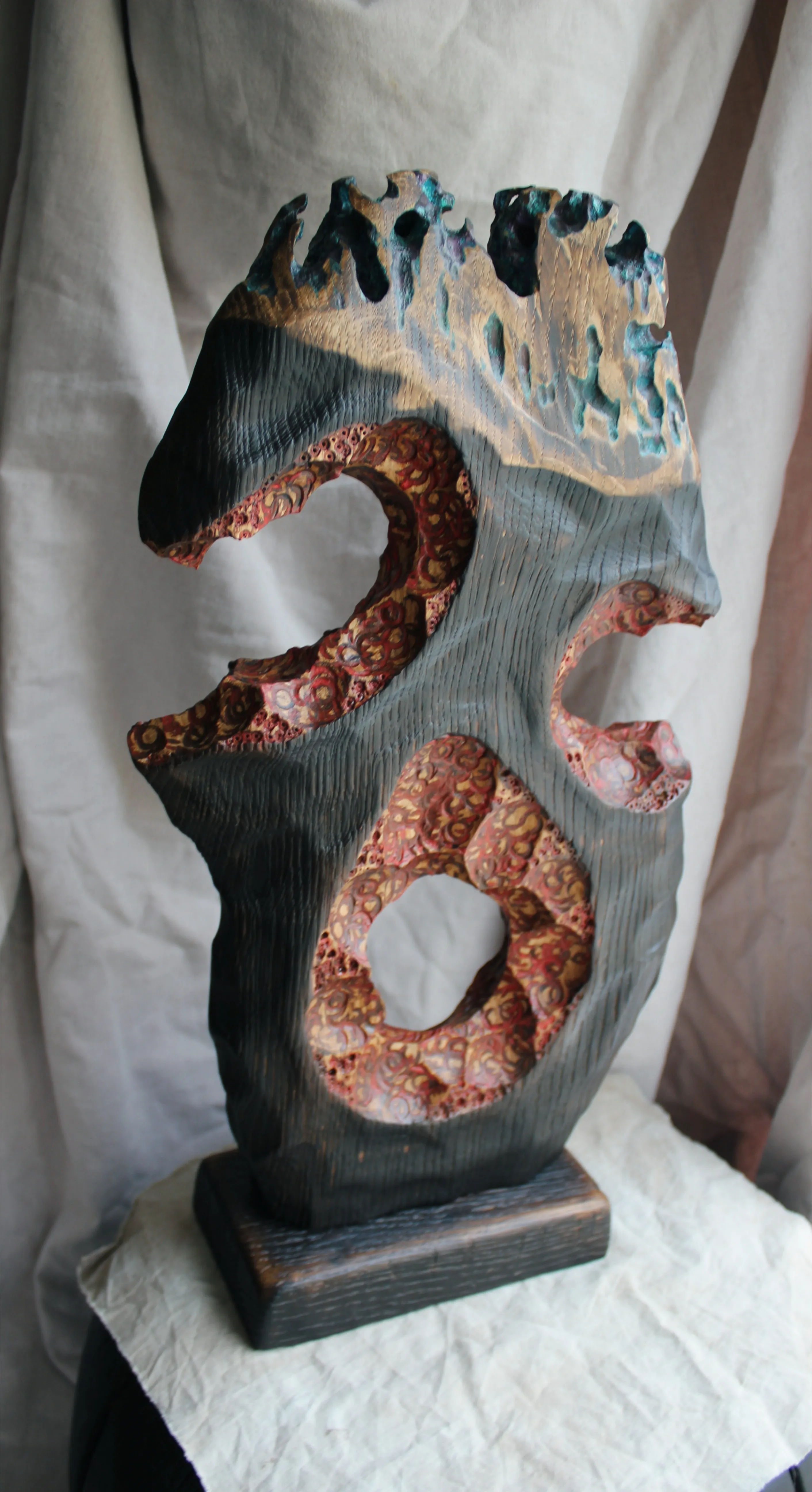 Зображення "Арктур" від Andrii Hunka, розмір: 45*23, матеріали: Дерево, акрил, натуральне масло, медіум: Скульптура, місто: Львів, серія: Universe, ціна: $450 Фото 7 з 7.