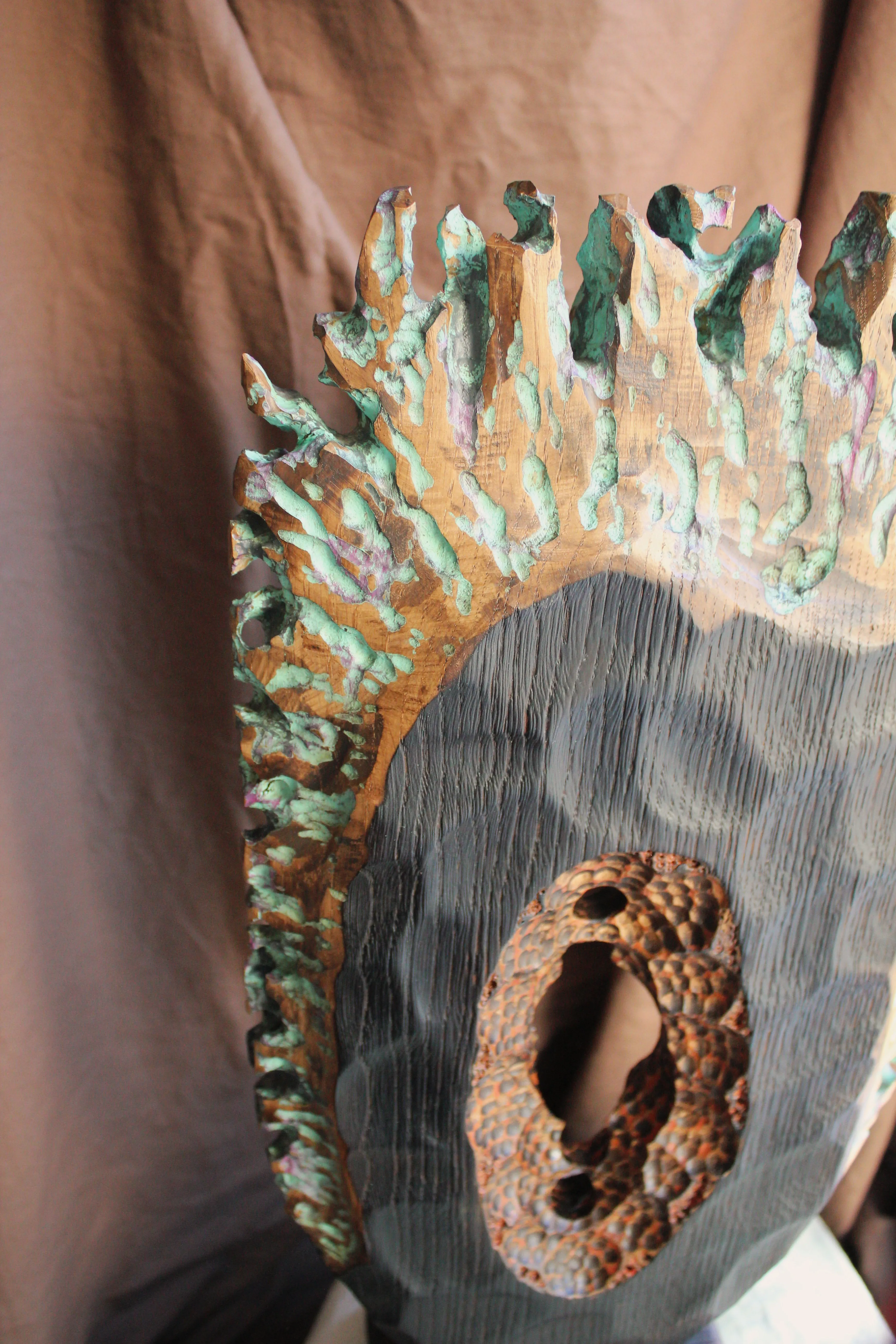 Зображення "Pulsar" від Andrii Hunka, розмір: 46*24*9.5, матеріали: Дерево, акрил, натуральне масло, медіум: Скульптура, місто: Львів , серія: Universe, ціна: $400 Фото 2 з 8.