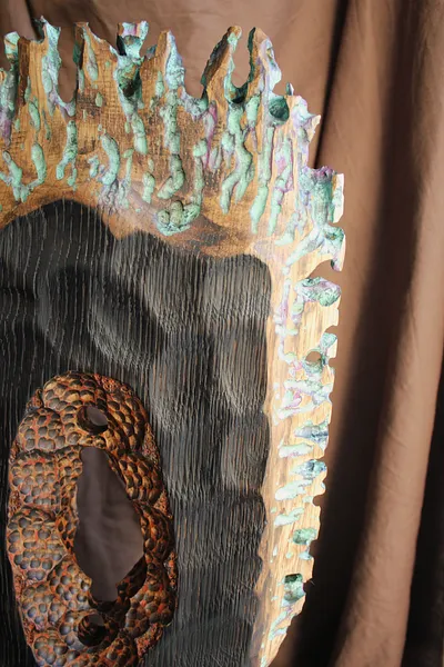 Зображення "Pulsar" від Andrii Hunka, розмір: 46*24*9.5, матеріали: Дерево, акрил, натуральне масло, медіум: Скульптура, місто: Львів , серія: Universe, ціна: $400 Фото 3 з 8.