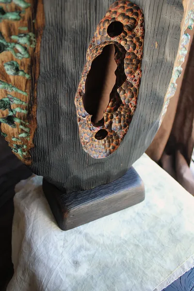 Зображення "Pulsar" від Andrii Hunka, розмір: 46*24*9.5, матеріали: Дерево, акрил, натуральне масло, медіум: Скульптура, місто: Львів , серія: Universe, ціна: $400 Фото 5 з 8.