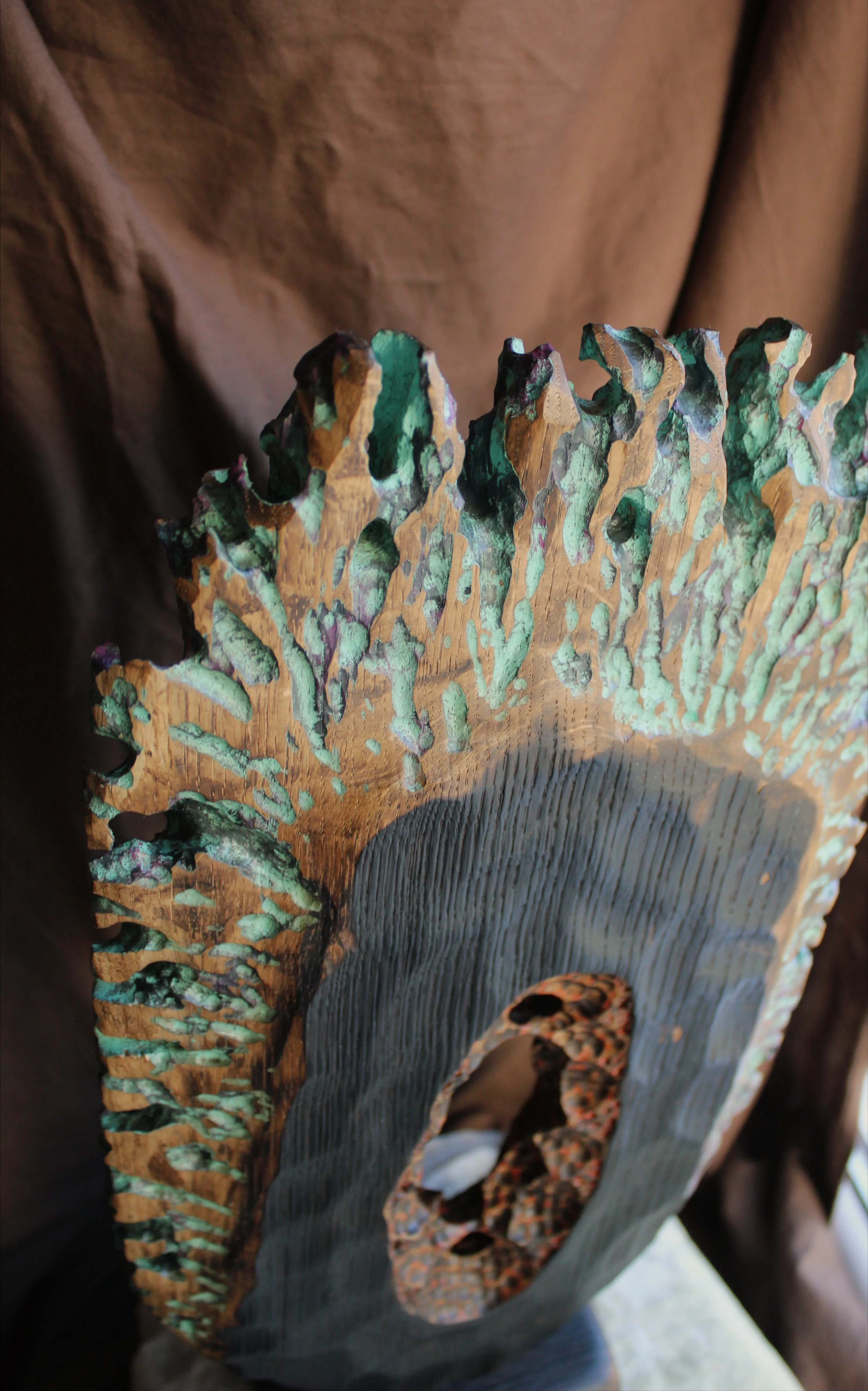 Зображення "Pulsar" від Andrii Hunka, розмір: 46*24*9.5, матеріали: Дерево, акрил, натуральне масло, медіум: Скульптура, місто: Львів , серія: Universe, ціна: $400 Фото 8 з 8.