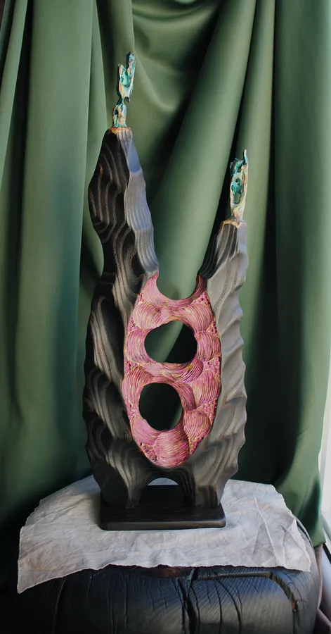 Зображення "Альфа Центавра " від Andrii Hunka, розмір: 55*20*8, матеріали: Дерево, акрил, натуральне масло, медіум: Скульптура, місто: Львів , серія: Universe, ціна: $400 Фото 1 з 2.