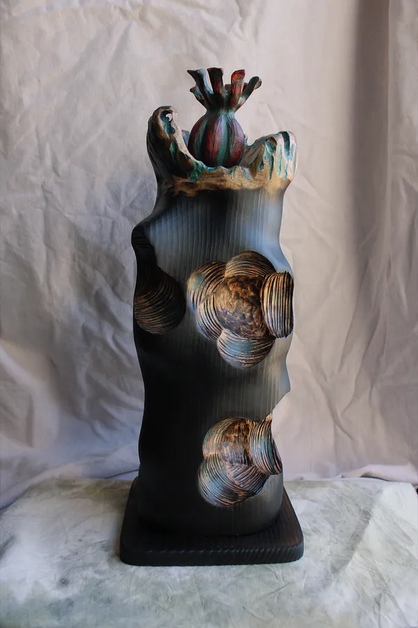 Зображення "Мак" від Andrii Hunka, матеріали: Дерево, акрил, натуральне масло, медіум: Скульптура, місто: Львів, ціна: $350