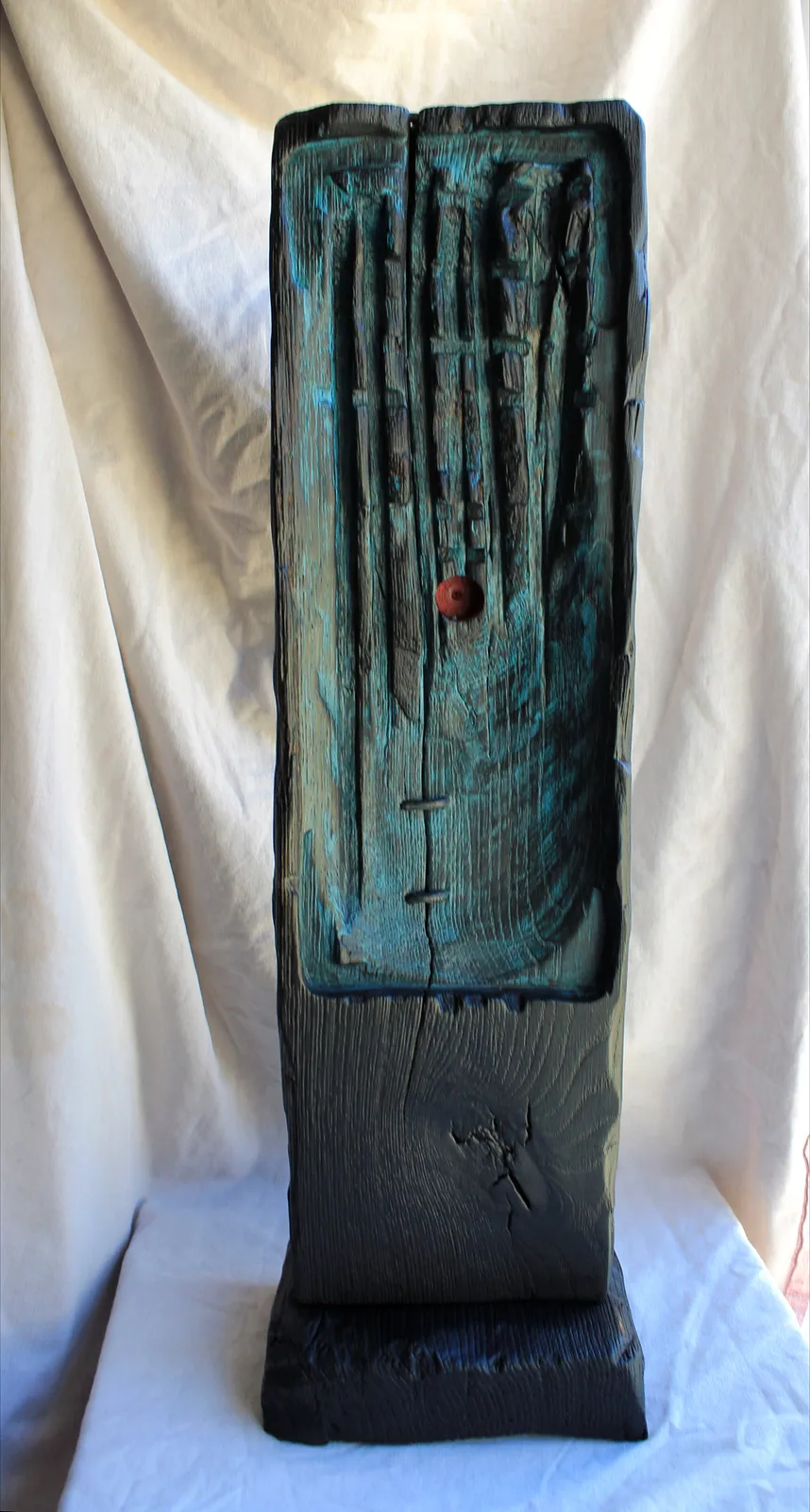 Image of Захід сонця  by Andrii Hunka, size: 57*18*12, made of Дерево, акрилова фарба, залізо, масло, Скульптура medium, from Львів Photo 1 of 7.