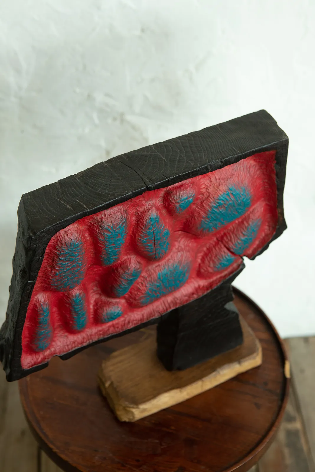 Image of Допитливість by Andrii Hunka, size: 36*36*9, made of Дерево, акрил, масловіск, Скульптура medium, from Львів Photo 4 of 5.
