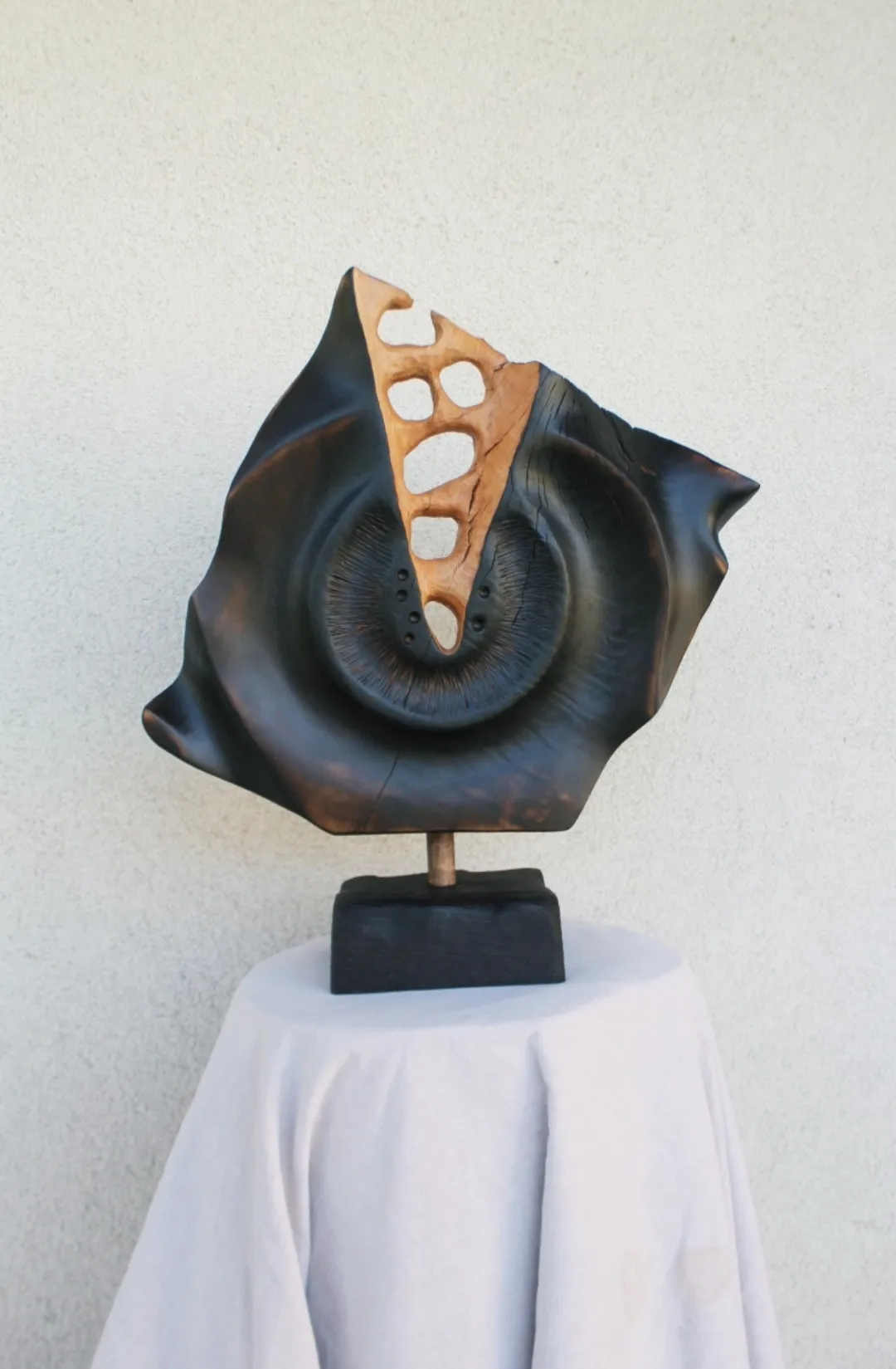 Зображення "Народження ядра " від Andrii Hunka, розмір: 44*18*10, матеріали: Дерево, натуральне масло, медіум: Скульптура, місто: Львів , серія: Mitosis, ціна: $400 Фото 9 з 12.