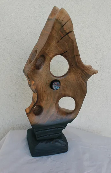 Зображення "Стержень" від Andrii Hunka, розмір: 44*21*11, матеріали: Дерево, натуральне масло,акрил, медіум: Скульптура, місто: Львів , серія: Annihilation, ціна: $250 Фото 2 з 11.