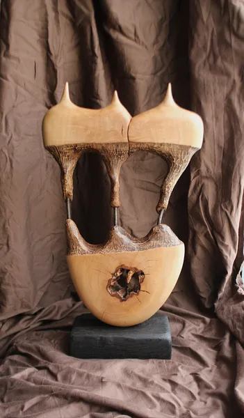 Зображення "Ерос та Танатос " від Andrii Hunka, розмір: 56*39*17, матеріали: Дерево, метал, масло, медіум: Скульптура, місто: Львів , серія: Annihilation, ціна: $450 Фото 11 з 11.